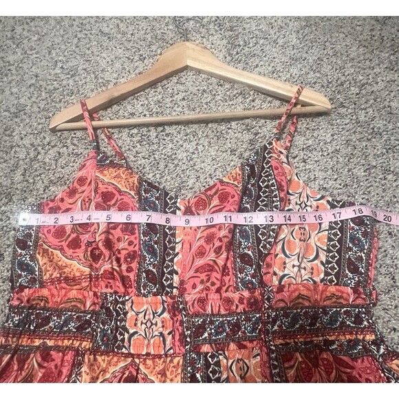 Old Navy Waist Defined Cami Midi Dress , XL boho floral beachy lightweight - Picture 6 of 11